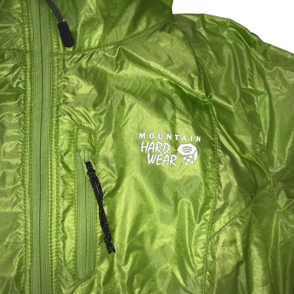 MOUNTAIN HARDWEAR Hoodie Hooded Jacket Rain coat, Run, Green, Size Women's XS - Picture 2 of 15
